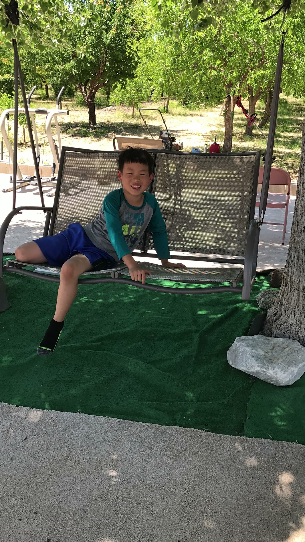 Relaxing outdoor recreation area at the farm
